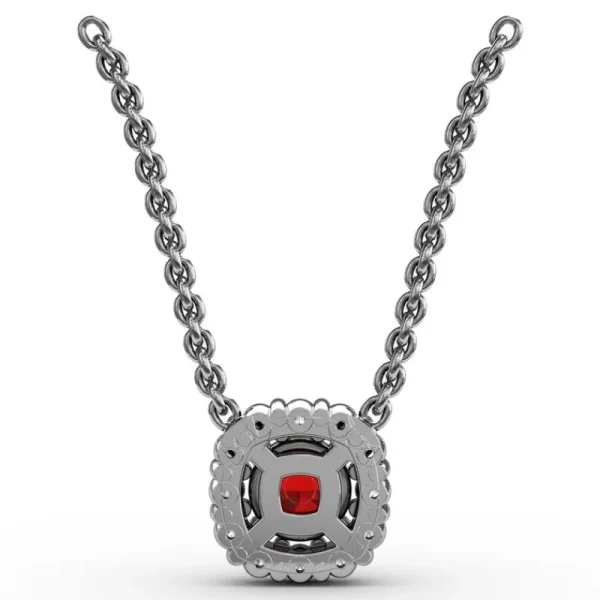 Discount Fana Classic Round Ruby and Diamond Pendant