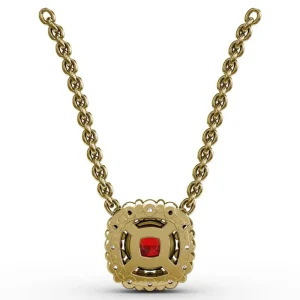 Discount Fana Classic Round Ruby and Diamond Pendant