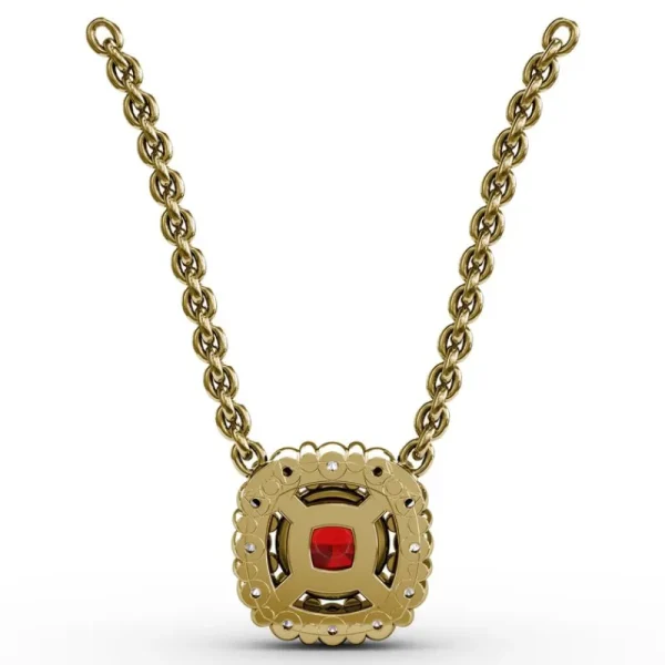 Discount Fana Classic Round Ruby and Diamond Pendant