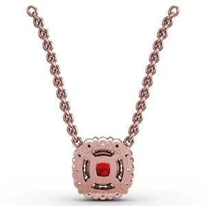 Discount Fana Classic Round Ruby and Diamond Pendant