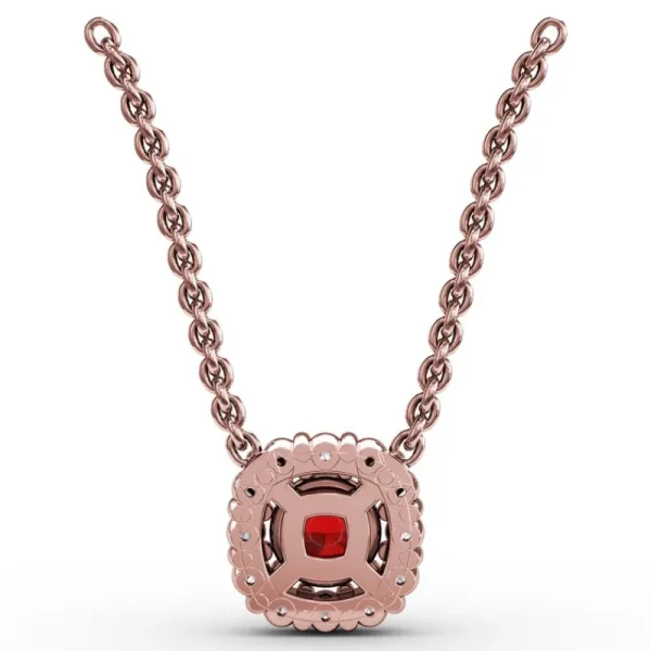 Discount Fana Classic Round Ruby and Diamond Pendant