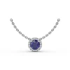 Best Fana Classic Sapphire and Diamond Pendant Necklace