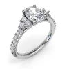 Outlet Fana Clustered Diamond Engagement Ring
