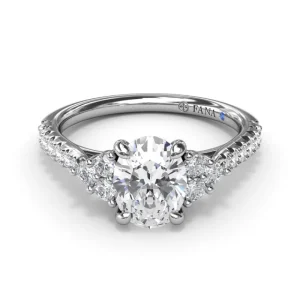 Outlet Fana Clustered Diamond Engagement Ring