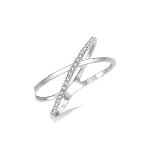 Fashion Kelley Collection Criss Cross Diamond Ring