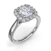Outlet Fana Cushion Halo Diamond Engagement Ring