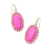 Hot Kendra Scott Dani Color Burst Frame Drop Earrings in Neon Pink Magnesite