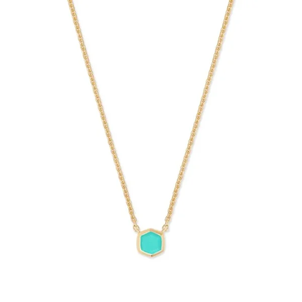 New Kendra Scott Davie Pendant in Chrysoprase