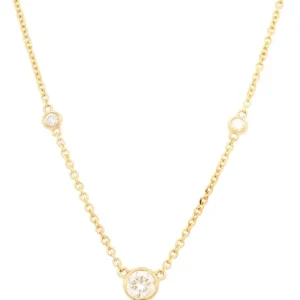 Fashion Kelley Collection Diamond Bezel Necklace