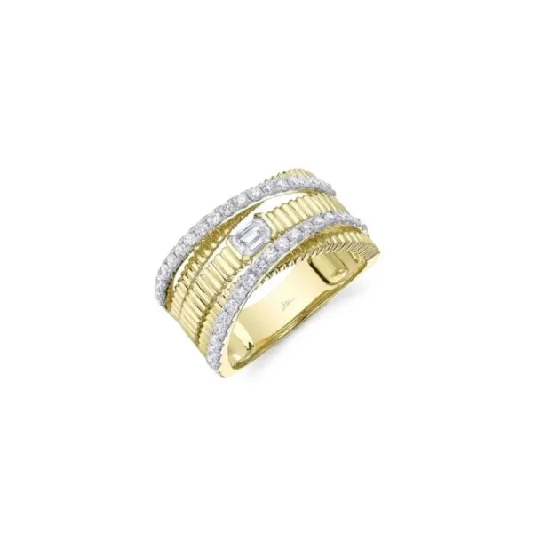 Clearance Shy Creation Diamond Emerald Bridge Ring