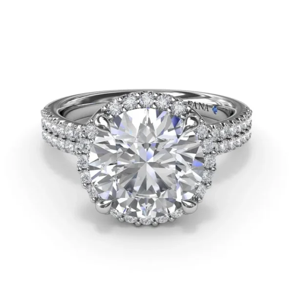 Hot Fana Diamond Halo Engagement Ring