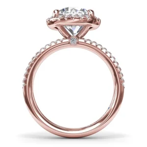 Hot Fana Diamond Halo Engagement Ring