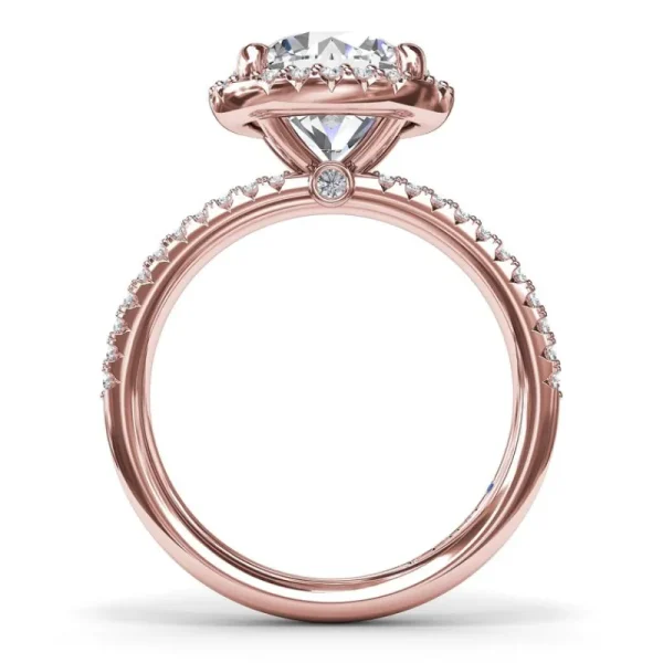 Hot Fana Diamond Halo Engagement Ring