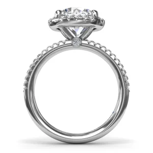 Hot Fana Diamond Halo Engagement Ring