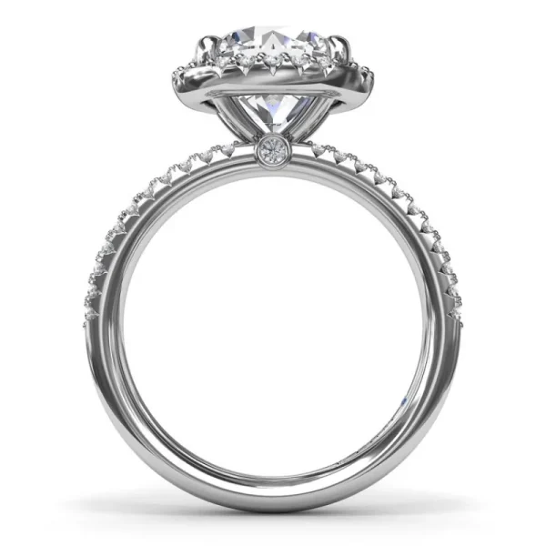 Hot Fana Diamond Halo Engagement Ring
