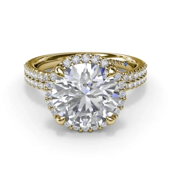Hot Fana Diamond Halo Engagement Ring