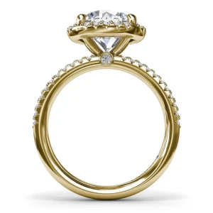 Hot Fana Diamond Halo Engagement Ring