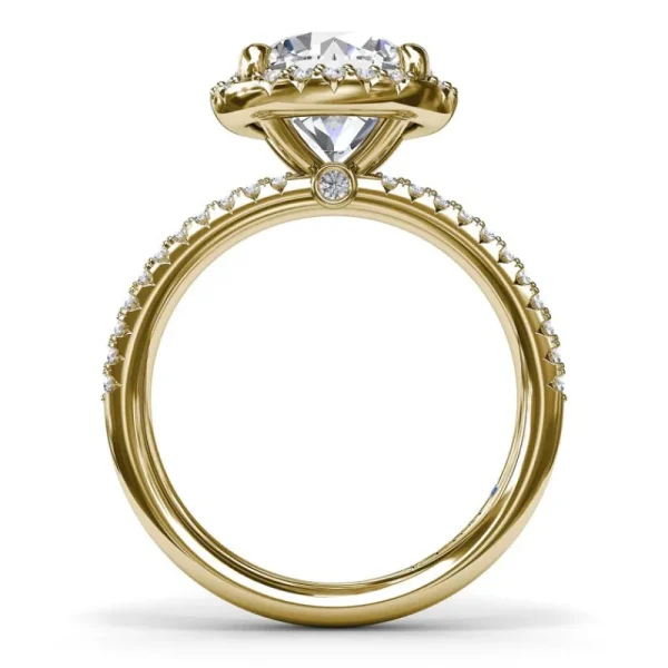 Hot Fana Diamond Halo Engagement Ring