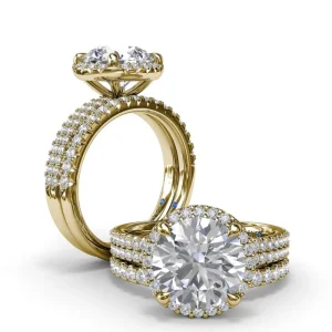 Hot Fana Diamond Halo Engagement Ring