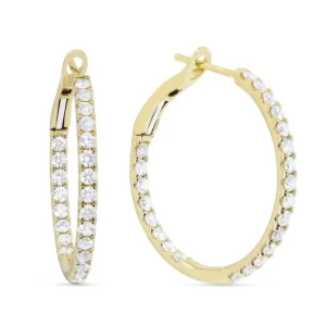 Outlet Kelley Collection Diamond Hoop Earrings