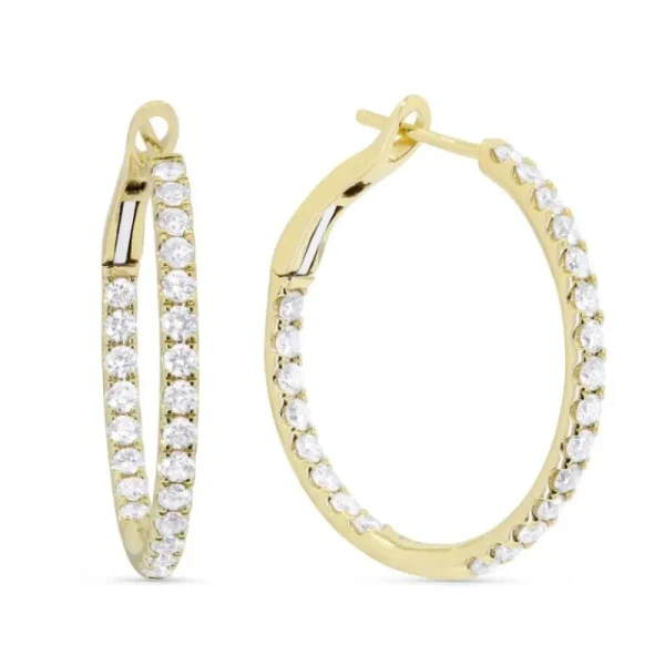Outlet Kelley Collection Diamond Hoop Earrings