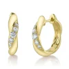 New Shy Creation Diamond Huggie Earrings
