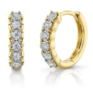 Clearance Shy Creation Diamond Huggie Earrings