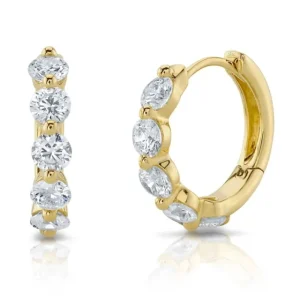 Clearance Shy Creation Diamond Huggie Earrings