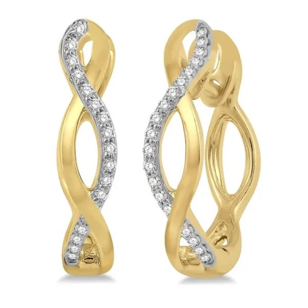 Fashion Kelley Collection Diamond Infinity Hoops