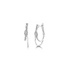 Online Shy Creation Diamond Marquise Oval Hoop Earrings