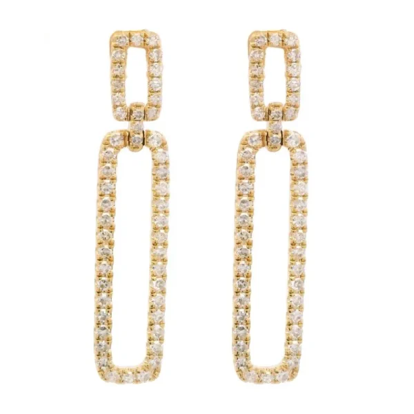 Best Kelley Collection Diamond Paperclip Earrings