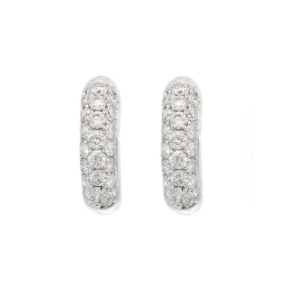 Online Kelley Collection Diamond Pave Huggie Earrings