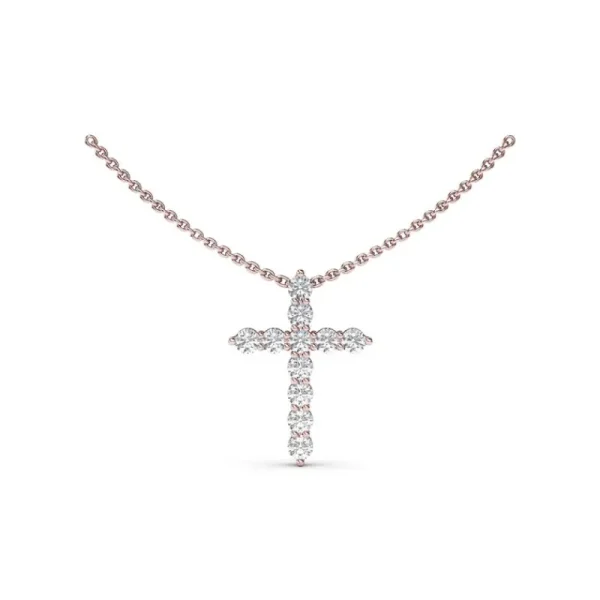 Discount Fana Diamond Prong Cross Necklace