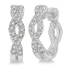 Best Kelley Collection Diamond Swirl Huggie Earrings