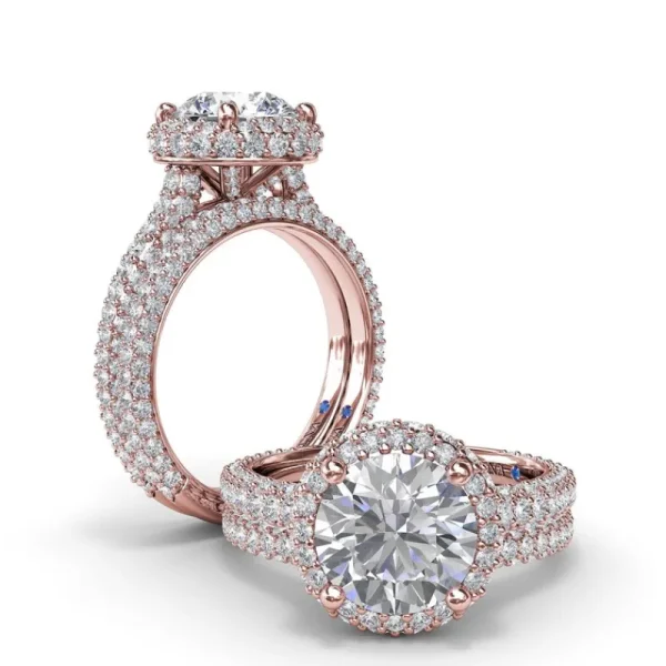 Hot Fana Diamonds Galore Halo Engagement Ring