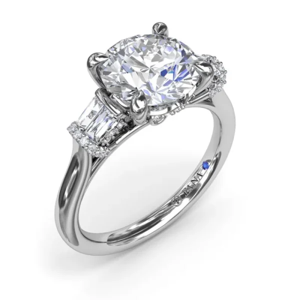 Sale Fana Double Baguette Diamond Engagement Ring