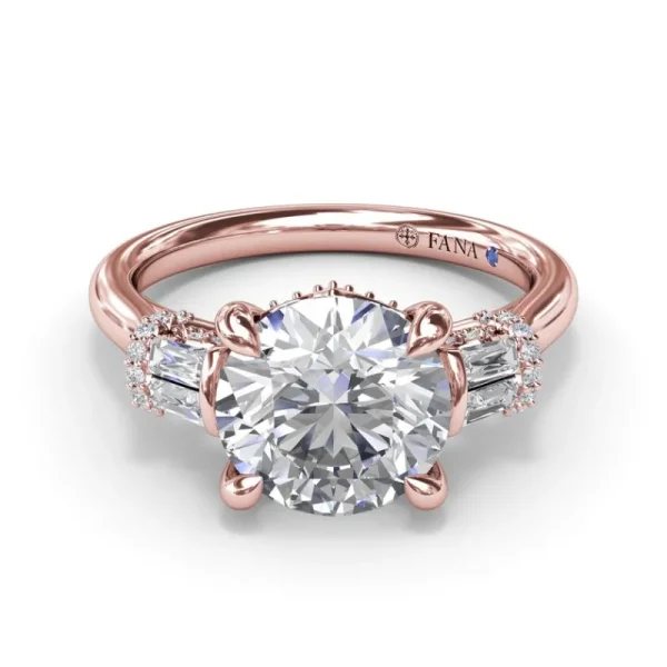 Sale Fana Double Baguette Diamond Engagement Ring
