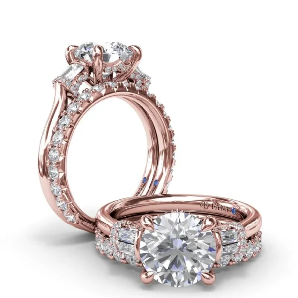 Sale Fana Double Baguette Diamond Engagement Ring