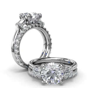 Sale Fana Double Baguette Diamond Engagement Ring