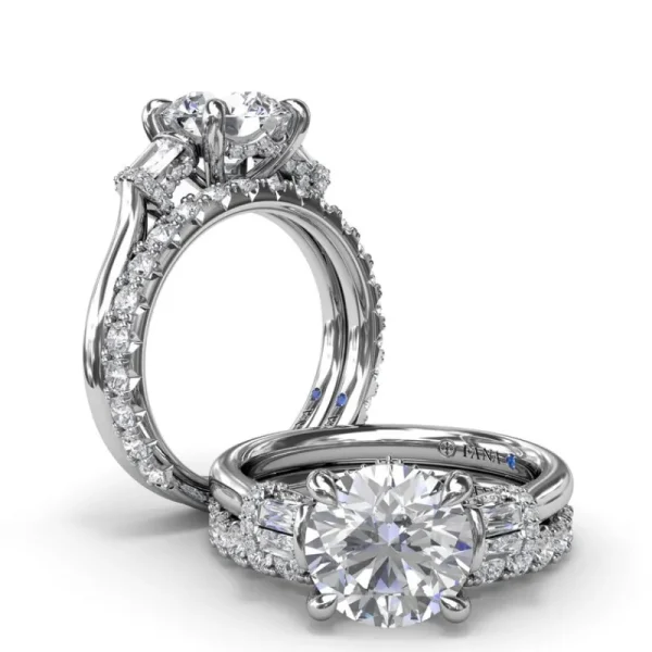 Sale Fana Double Baguette Diamond Engagement Ring