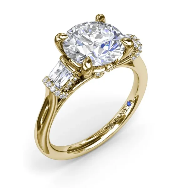 Sale Fana Double Baguette Diamond Engagement Ring