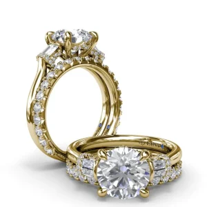 Sale Fana Double Baguette Diamond Engagement Ring