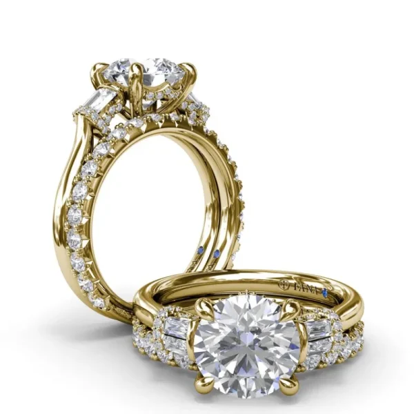 Sale Fana Double Baguette Diamond Engagement Ring