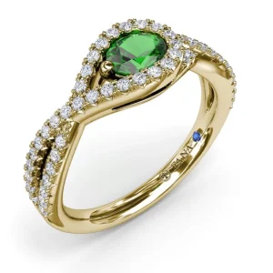 Discount Fana East-to-West Oval Emerald Ring