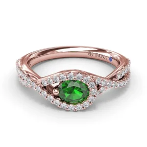 Discount Fana East-to-West Oval Emerald Ring