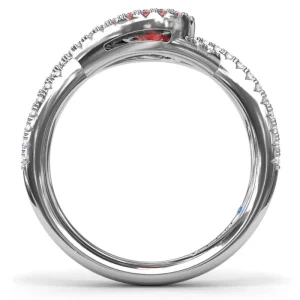 Outlet Fana East-to-West Oval Ruby Ring