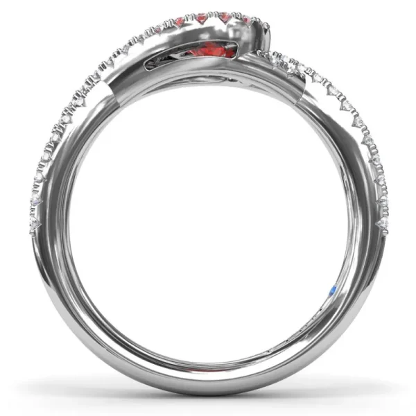 Outlet Fana East-to-West Oval Ruby Ring