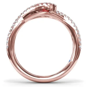 Outlet Fana East-to-West Oval Ruby Ring