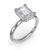 Online Fana Emerald Cut Halo Diamond Engagement Ring