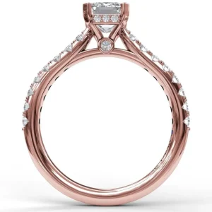 Online Fana Emerald Cut Solitaire With Hidden Halo